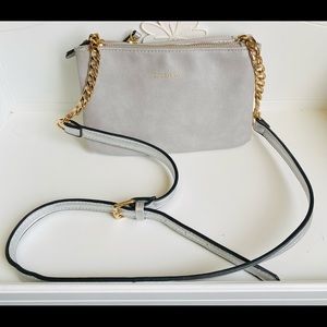 La Diva Crossbody light grey and metallic